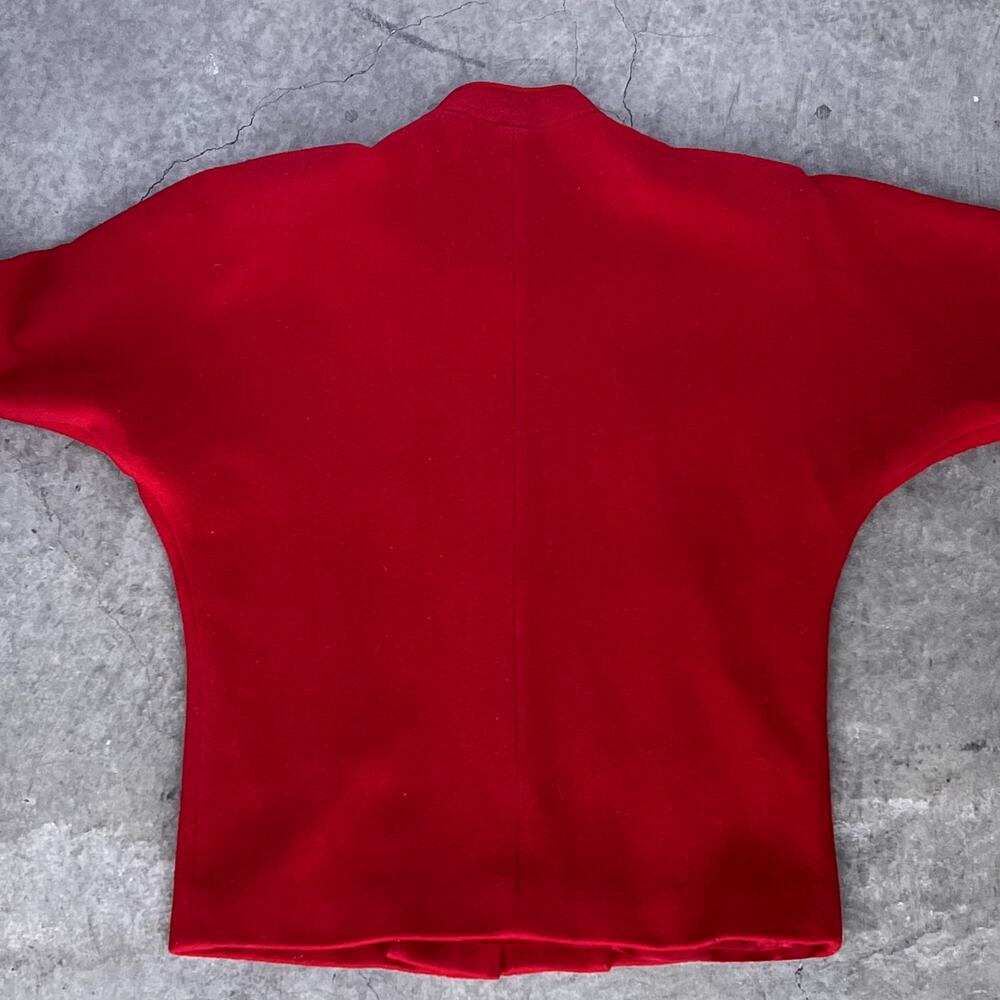Vintage 1970's Wool Red Jacket, button up, Size 6 M - Picture 6 of 16